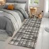 Garvee 8×10 Rug for Bedroom, Modern Plaid Rugs for Living Room, Non Skid Chrismas Rug Non Slip Stain Resistant Dining Room Area Rug, Washable Office Area Rug, Green(Plaid-dark Green)
