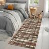 Garvee 8×10 Rug for Bedroom, Modern Plaid Rugs for Living Room, Non Skid Chrismas Rug Non Slip Stain Resistant Dining Room Area Rug, Washable Office Area Rug, Green(Plaid-red)