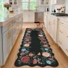 Garvee 8×10 Rug for Bedroom, Modern Plaid Rugs for Living Room, Non Skid Chrismas Rug Non Slip Stain Resistant Dining Room Area Rug, Washable Office Area Rug, Green(Black Tone)