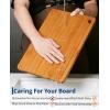 Garvee Bamboo Cutting Board Set of 3 – Multi-Size Wooden Chopping Boards with Deep Juice Grooves & Built-in Handle, for Charcuterie, Vegetables, Fruits & Kitchen Use