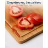 Garvee Bamboo Cutting Board Set of 3 – Multi-Size Wooden Chopping Boards with Deep Juice Grooves & Built-in Handle, for Charcuterie, Vegetables, Fruits & Kitchen Use