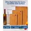 Garvee Bamboo Cutting Board Set of 3 – Multi-Size Wooden Chopping Boards with Deep Juice Grooves & Built-in Handle, for Charcuterie, Vegetables, Fruits & Kitchen Use