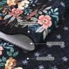 Garvee Blue 5×7 Area Rugs for Living Room, Washable Floral Rug with Non-Slip Backing, Low-Pile Carpet for Bedroom Dining Room(Black)