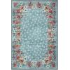 Garvee Blue 5×7 Area Rugs for Living Room, Washable Floral Rug with Non-Slip Backing, Low-Pile Carpet for Bedroom Dining Room(Green)