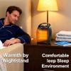 Garvee Space Heater – Electric Heaters w/Thermostat 1500W/750W, Fast Heating Ceramic Desk Top Heater & Fan, Tip-Over Overheat Protection Safe Quiet for Office, Room (Thermostat Heater Fan, Silver)(BLACK BRIGHT)