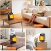 Garvee Space Heater – Electric Heaters w/Thermostat 1500W/750W, Fast Heating Ceramic Desk Top Heater & Fan, Tip-Over Overheat Protection Safe Quiet for Office, Room (Thermostat Heater Fan, Silver)(Balck)
