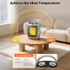 Garvee Space Heater – Electric Heaters w/Thermostat 1500W/750W, Fast Heating Ceramic Desk Top Heater & Fan, Tip-Over Overheat Protection Safe Quiet for Office, Room (Thermostat Heater Fan, Silver)(Silver)