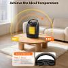Garvee Space Heater – Electric Heaters w/Thermostat 1500W/750W, Fast Heating Ceramic Desk Top Heater & Fan, Tip-Over Overheat Protection Safe Quiet for Office, Room (Thermostat Heater Fan, Silver)(Balck)