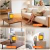Garvee Space Heater – Electric Heaters w/Thermostat 1500W/750W, Fast Heating Ceramic Desk Top Heater & Fan, Tip-Over Overheat Protection Safe Quiet for Office, Room (Thermostat Heater Fan, Silver)(Silver)