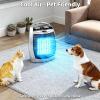 Garvee Space Heater – Electric Heaters w/Thermostat 1500W/750W, Fast Heating Ceramic Desk Top Heater & Fan, Tip-Over Overheat Protection Safe Quiet for Office, Room (Thermostat Heater Fan, Silver)(SILVER BRIGHT)