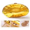 Women’s Purse with Removable Chain, Acrylic Shell Shape Evening Bag for Wedding, Party, Prom, Cocktail, Date Night(Gold)
