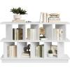 Garvee 8 Cube Storage Shelf Organizer – Wood Low Bookshelf with 10 Removable Back Panels, Display Storage Bookcase for Living Room, Bedroom, Entrance Hall, Home Office, Easy Assembly, Walnut(White)