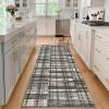 Garvee 8×10 Rug for Bedroom, Modern Plaid Rugs for Living Room, Non Skid Chrismas Rug Non Slip Stain Resistant Dining Room Area Rug, Washable Office Area Rug, Green(Plaid-dark Green)
