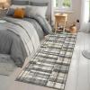 Garvee 8×10 Rug for Bedroom, Modern Plaid Rugs for Living Room, Non Skid Chrismas Rug Non Slip Stain Resistant Dining Room Area Rug, Washable Office Area Rug, Green(Plaid-blue Beige)