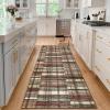 Garvee 8×10 Rug for Bedroom, Modern Plaid Rugs for Living Room, Non Skid Chrismas Rug Non Slip Stain Resistant Dining Room Area Rug, Washable Office Area Rug, Green(Plaid-red)