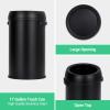 Garvee 17 gal/65 L Trash Can, Fingerprint-Proof Stainless Steel Swing Top Garbage Can, Heavy Duty Commercial Round Trash Bin with Swing Lid for Restaurant, Home, Office, Black(Black)