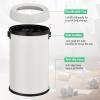 Garvee 17 gal/65 L Trash Can, Fingerprint-Proof Stainless Steel Swing Top Garbage Can, Heavy Duty Commercial Round Trash Bin with Swing Lid for Restaurant, Home, Office, Black(White)