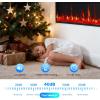 Garvee 60 in Electric Fireplace Inserts, 750/1500W Recessed and Wall Mounted Fireplace Heater with Remote Control, Adjustable Flame Color & Brightness, 9H Timer, Log & Crystal, Black(60 inch)