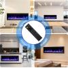 Garvee 60 in Electric Fireplace Inserts, 750/1500W Recessed and Wall Mounted Fireplace Heater with Remote Control, Adjustable Flame Color & Brightness, 9H Timer, Log & Crystal, Black(50 inch)