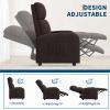Garvee Recliner Chair for Adults, PU Leather Lazy Recliner Ergonomic Adjustable Single Sofa Enhanced with Side Pocket, Tall Back, Wide Arms & Padded Seat, Home Theater Seating for Living Room(Dark Brown)