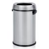 Garvee 17 gal/65 L Trash Can, Fingerprint-Proof Stainless Steel Swing Top Garbage Can, Heavy Duty Commercial Round Trash Bin with Swing Lid for Restaurant, Home, Office, Black(Silver)