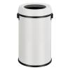 Garvee 17 gal/65 L Trash Can, Fingerprint-Proof Stainless Steel Swing Top Garbage Can, Heavy Duty Commercial Round Trash Bin with Swing Lid for Restaurant, Home, Office, Black(White)