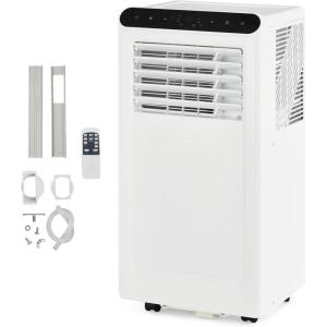 Garvee 8000 BTU Portable Air Conditioner, for Rooms Up to 300 Sq.Ft. 4 Modes Remote Control Quiet AC, Dehumidifier, Fan Includes Window Installation Kit, 24-h Timer, Sleep Mode Energy Star Certified