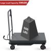Hydraulic Scissor Cart Lift Table, 500 LBS Capacity 28.5 in Lifting Height Manual Scissor Lift Table w/ 4 Wheels and Foot Pump for Material Handling(Black)