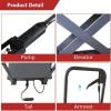 Hydraulic Scissor Cart Lift Table, 500 LBS Capacity 28.5 in Lifting Height Manual Scissor Lift Table w/ 4 Wheels and Foot Pump for Material Handling(Black)