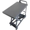 Hydraulic Scissor Cart Lift Table, 500 LBS Capacity 28.5 in Lifting Height Manual Scissor Lift Table w/ 4 Wheels and Foot Pump for Material Handling(Gray)
