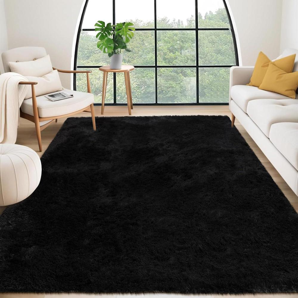 image:imageGarvee Area Rugs for Living Room Non Slip Thickened Fluffy Shag Untra Soft Indoor Carpet High Pile Abstract Tie Dye Floor Cover for Kids Room Nursery
