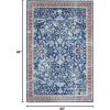 GARVEE Boho 5×7 Area Rugs for Living Room, Vintage Persian Rug for Bedroom, Oriental Distressed Floral Print Indoor Carpet Rug Washable Thin Rug Non Slip Large Throw Rugs for Dining Room Kitchen, Blue