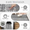 Garvee 10X13 ft Boho Distressed Area Rug for Living Room, Machine Washable Area Rugs, Stain-Resistant Non-Slip Large Carpet for Living Room/Dining Room & Home Decor-Non Shedding/Low Pile(Blue)(Black)