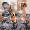 Garvee 10×13 Large Fluffy Living Room Area Rug Soft Plush Bedroom Throw Carpet Modern Solid Color Shaggy Rug Non Slip Non Shedding Fuzzy Faux Fur Area Rug for Nursery Home Decor, Dark Grey