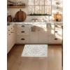 Garvee 2×3 ft Vintage Distressed Medallion Area Rug – Machine Washable Non-Slip Area Rugs – Boho Floral Carpet for Living Room, Bedroom, Dining Room – Retro Indoor/Outdoor Home Decor(Blue)(Beige)