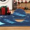 Garvee 2×6 Runner Rug, Checkered Christmas Rugs for Holiday Decor, Non Slip Low Pile Washable Rug for Kitchen, Entryway, Living Room, Bedroom, Red(Blue (Xmas Tree))