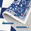 Garvee 2×6 Runner Rug, Checkered Christmas Rugs for Holiday Decor, Non Slip Low Pile Washable Rug for Kitchen, Entryway, Living Room, Bedroom, Red(Blue and White)