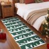 Garvee 2×6 Runner Rug, Checkered Christmas Rugs for Holiday Decor, Non Slip Low Pile Washable Rug for Kitchen, Entryway, Living Room, Bedroom, Red(Green (Xmas Tree Reindeer))