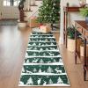 Garvee 2×6 Runner Rug, Checkered Christmas Rugs for Holiday Decor, Non Slip Low Pile Washable Rug for Kitchen, Entryway, Living Room, Bedroom, Red(Green (Xmas Tree Reindeer))