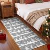 Garvee 2×6 Runner Rug, Checkered Christmas Rugs for Holiday Decor, Non Slip Low Pile Washable Rug for Kitchen, Entryway, Living Room, Bedroom, Red(Grey (Xmas Tree Reindeer))