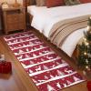 Garvee 2×6 Runner Rug, Checkered Christmas Rugs for Holiday Decor, Non Slip Low Pile Washable Rug for Kitchen, Entryway, Living Room, Bedroom, Red(Red (Xmas Tree Reindeer))