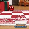 Garvee 2×6 Runner Rug, Checkered Christmas Rugs for Holiday Decor, Non Slip Low Pile Washable Rug for Kitchen, Entryway, Living Room, Bedroom, Red(Red and White)