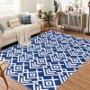 Garvee 5×7 ft Geometric Area Rugs, Modern Washable Rugs for Living Room, Ultra-Thin Low Pile Large Carpet for Bedroom, Stain Resistant Non Slip Indoor Floor Mat for Dining Room/Kitchen/Nursery(Blue)(Blue)