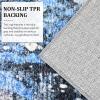 Garvee 8×10 Area Rug for Living Room – Washable, Modern Abstract, Soft Thin, No Slip, Stain Resistant Carpet for Bedroom Dining Room Farmhouse Nursery Home Office. Red(Blue and Black)
