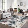 Garvee 8×10 Area Rug for Living Room – Washable, Modern Abstract, Soft Thin, No Slip, Stain Resistant Carpet for Bedroom Dining Room Farmhouse Nursery Home Office. Red(Red and Black)