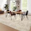 Garvee 8×10 Large Living Room Rug with Rubber Backing, Vintage Geometric Area Rugs Stain Resistant Neutral Distressed Accent Rug Non Shedding Low Pile Carpet for Bedroom, Dining Room, Office, Black(Distressed|beige)