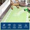 Garvee 8×10 Outdoor Rug, Waterproof Camping Rugs for Outside Your RV, Abstract Plastic Straw Rug with Portable Bag, Reversible UV Resistant Mats for Picnic Backyard Porch Camper, Black Coffee(Bordered|light Green)