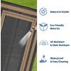 Garvee 9×12 Outdoor Rug for Patio Plastic Straw Rug Waterproof Reversible Mat Lightweight Foldable Carpet Easy Clean Large Rugs for Patio Porch Backyard Camping RV Beach Balcony Deck Panel Black Blue(Panel Brown)
