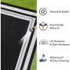 Garvee 9×12 Outdoor Rug for Patio Plastic Straw Rug Waterproof Reversible Mat Lightweight Foldable Carpet Easy Clean Large Rugs for Patio Porch Backyard Camping RV Beach Balcony Deck Panel Black Blue(Panel White)