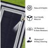 Garvee 9×12 Outdoor Rug for Patio Plastic Straw Rug Waterproof Reversible Mat Lightweight Foldable Carpet Easy Clean Large Rugs for Patio Porch Backyard Camping RV Beach Balcony Deck Panel Black Blue(Panel Black Blue)